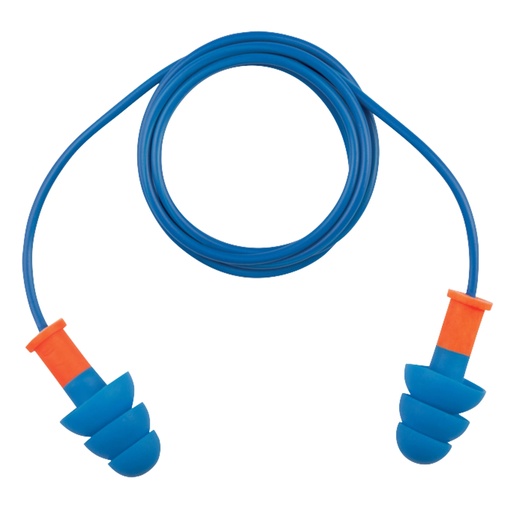 [D102985] Sacchetto 50 paia di tappi auricolari rilevabili c/cordino blu Deltaplus