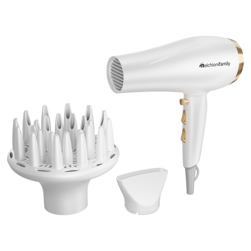 [D102989] Asciugacapelli Gold Style 2200W bianco/oro Melchioni