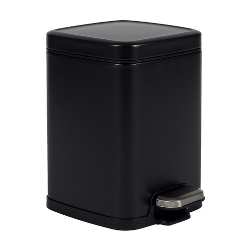 [D103033] Bidone Pico con pedale e vaschetta 4L nero satinato Perfetto