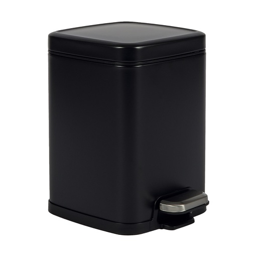 [D103034] Bidone Pico con pedale e vaschetta 6L nero satinato Perfetto