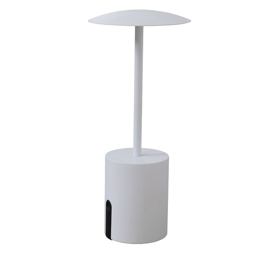 [D103035] Lampada da tavolo Rocket a LED in alluminio bianco King Collection