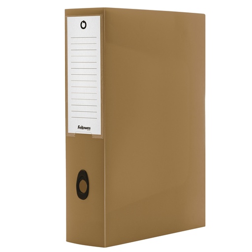 [D103169] Scatola progetto plus HOLOS dorso 8cm in PP marrone 25x35x8cm Fellowes