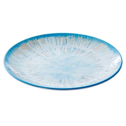 [D103200] Piatto piano Linea Oceano D27x2,5cm melamina Leone