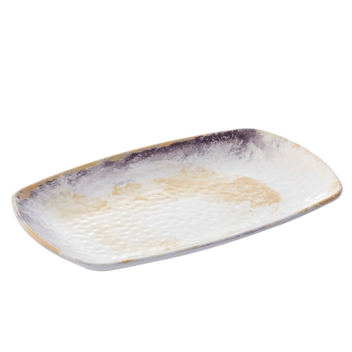 [D103214] Piatto rettangolare Linea Galassia 23,5x15x2,5cm melamina Leone