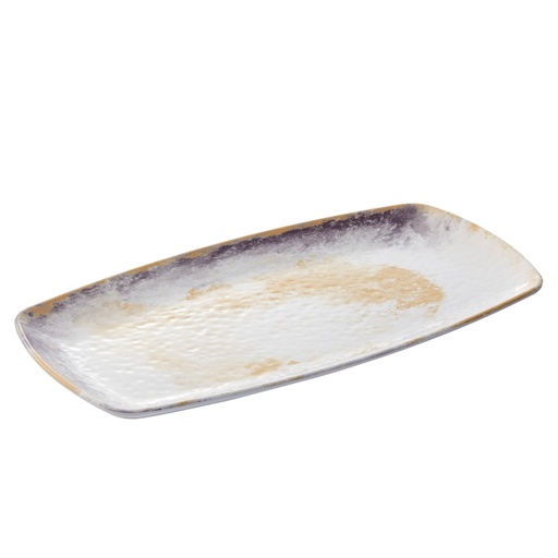[D103215] Piatto rettangolare Linea Galassia 35,5x19x2,5cm melamina Leone