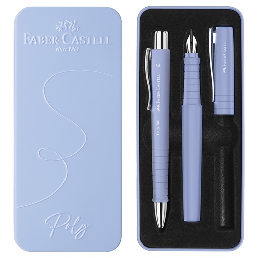 [D103384] Set stilo B Poly Pen + sfera 0,7mm Poly Ball fusto pale iris Faber Castell