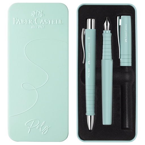 [D103385] Set stilo B Poly Pen + sfera 0,7mm Poly Ball fusto caribic blue Faber Castell