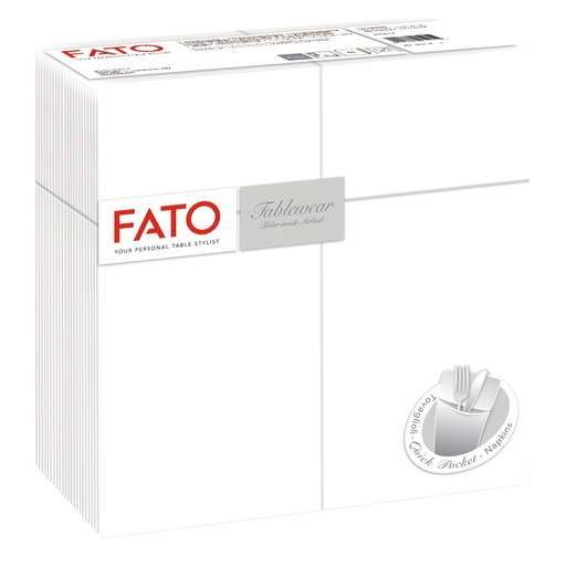 [D103415] 40 Quick Pocket 40x40cm color bianco Linea Airlaid Fato