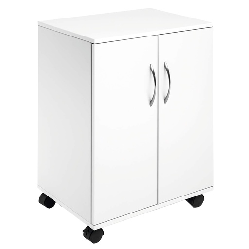 [D103458] MOBILETTO MULTIFUNZIONE 74/53 CON ANTE bianco Durable