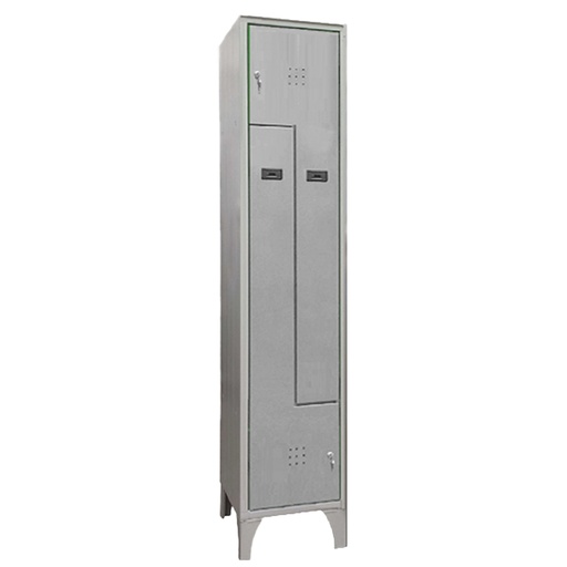 [D103609] Armadio spogliatoio in metallo salvaspazio a 2 ante a L 40x50xH195cm grigio 717/