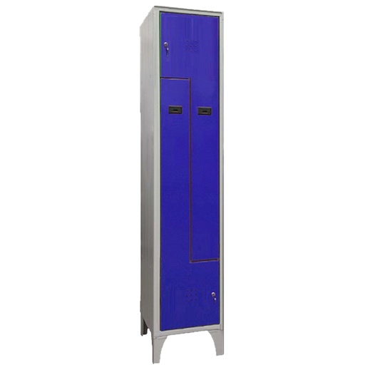 [D103612] Armadio spogliatoio in metallo salvaspazio a 2 ante a L 40x50xH195cm grigio con