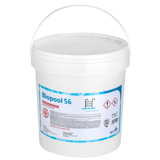 [D103622] Disinfettante granulare per acque di piscine Biopool 56 in secchio da 5Kg