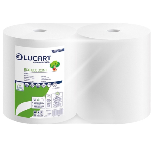 [D103627] Bobina Asciugatutto 800 strappi / 312mt microgoffrata Eco 800 Joint Lucart