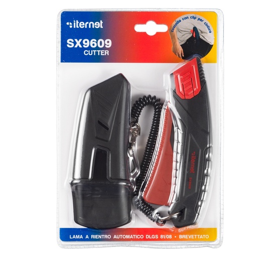 [D103636] Cutter Super Safety SX-9609 con custodia a lama a rientro automatico Iternet