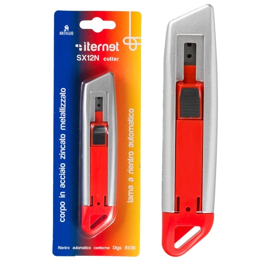 [D103638] Cutter SX 12N in acciaio con lama a rientro automatico Iternet