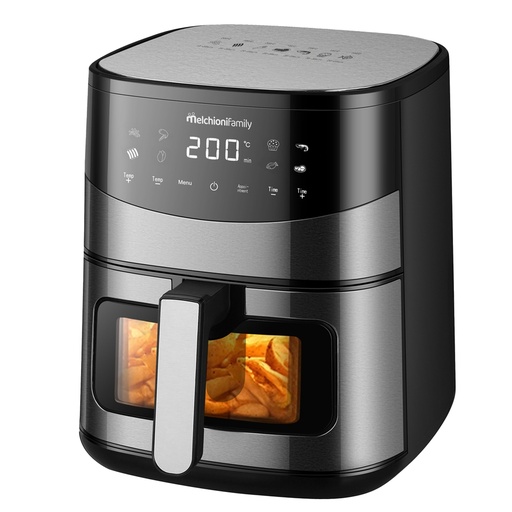 [D103735] Friggitrice ad aria con doppia resistenza Arianna 6,5Lt 2000W Melchioni