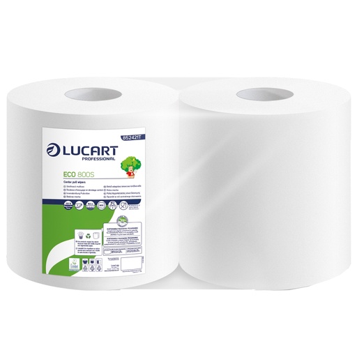 [D103764] Bobina Asciugatutto 800 strappi / 192m microgoffrata Eco 800S Lucart