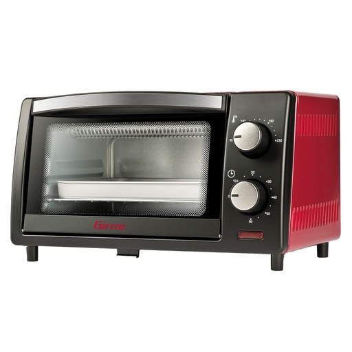 [D103814] Forno elettrico ventilato 10L 800W nero/rosso Girmi
