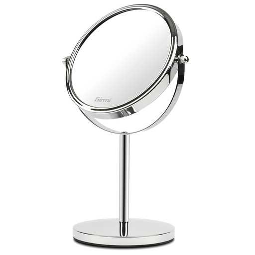 [D103834] Specchio per trucco c/ingrandimento x3 D specchio 15,5 x H32cm grigio Girmi