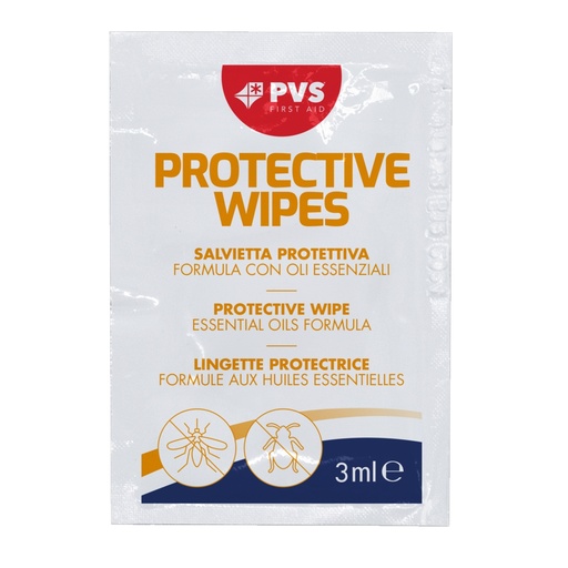 [D103836] Conf 10 salviette impregnate di repellente anti zanzara in bustine da 3ml cad PV