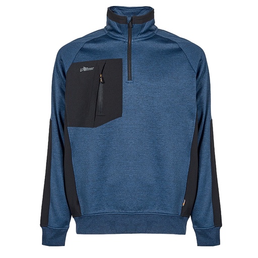 [D103866] Felpa mezza zip Leeds tg L blu U-Power
