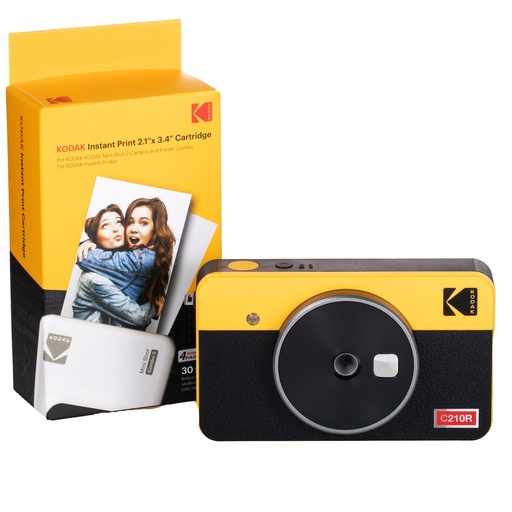 [D103926] Kodak Fotocamera Istantanea Mini shot Combo 2 Retro -Giallo