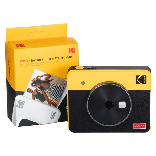 [D103927] Kodak Fotocamera Istantanea  Mini shot Combo 3 Retro -Giallo