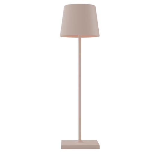 [D103947] Lampada da tavolo 851 ricaricabile 8xH30cm metallo tortora Palmina