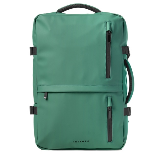 [D103971] Zaino Travel Backpack Drop2Go gomma antipioggia dim. 30x15x45cm verde InTempo