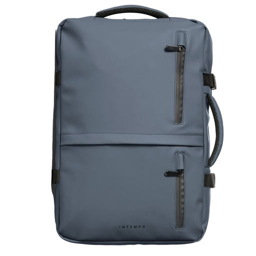 [D103974] Zaino Travel Backpack Drop2Go gomma antipioggia dim. 30x15x45cm blu InTempo