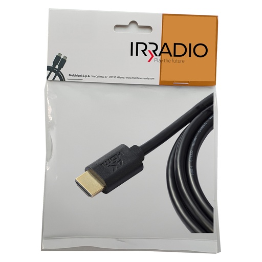 [D103997] Cavo HDMI V1.4b 4K Ultra HD serie Silver lunghezza 3mt.-Irradio
