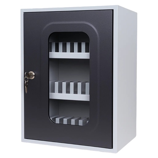 [D104012] Casetta portacellulari 30 posti c/anta trasparente e doppia chiave Metalplus