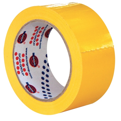 [D30776] Nastro adesivo 50mm x 66m Giallo PVC 350 Eurocell