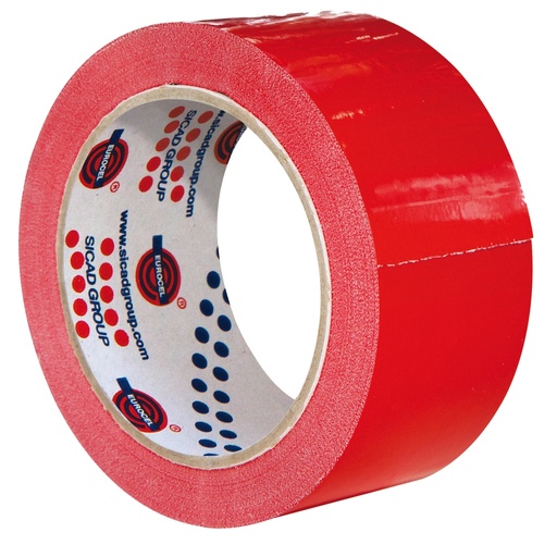 [D30779] Nastro adesivo 50mm x 66m Rosso PVC 350 Eurocell