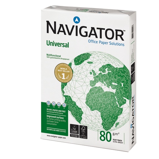 [D39257MP] Mini Pallet 50 risme carta A4 80gr 500Fg Bianca Navigator Universal (max 1)