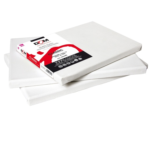 [D55461] Tela pittura Classic 30x40cm bianco DOM