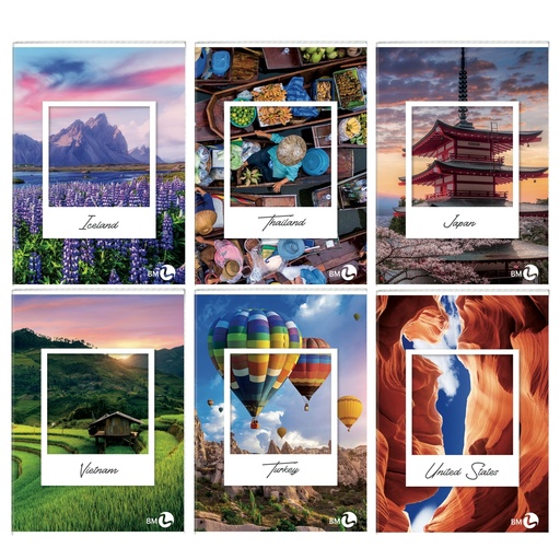 [D82539] Maxiquaderno A4 40fg+2 80gr 4mm Paesaggi BM