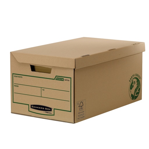 [D95445] Conf 10 scatole maxi con coperchio ribaltabile Bankers Box Earth Series