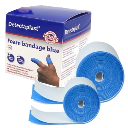 [D95653] Bendaggio coesivo blu per HACCP Detectaplast 6x450cm