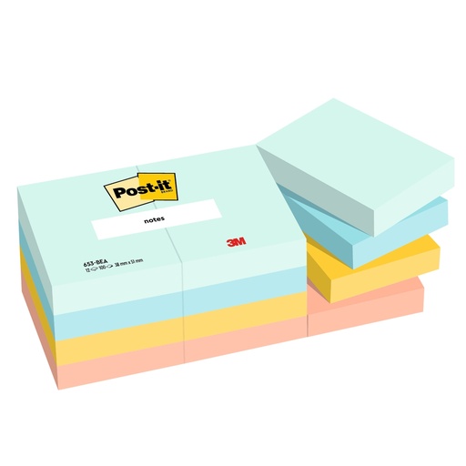 [D95657] Cf. 12pz blocco 100fg. Post-itR 38x51mm 653-BEA Beachside
