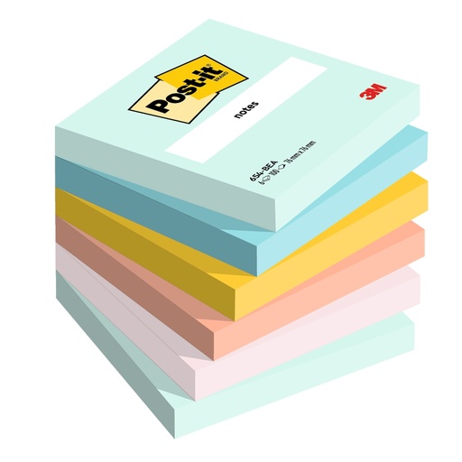[D95658] Cf. 6pz blocco 100fg. Post-itR 76x76mm 654-BEA Beachside