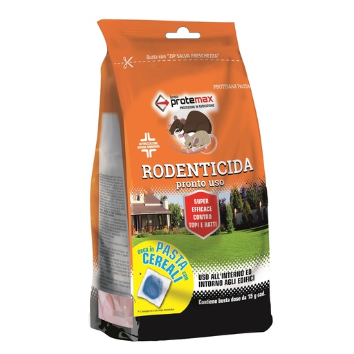 [D95717] Busta rodenticida da 150gr pasta blu Protemax
