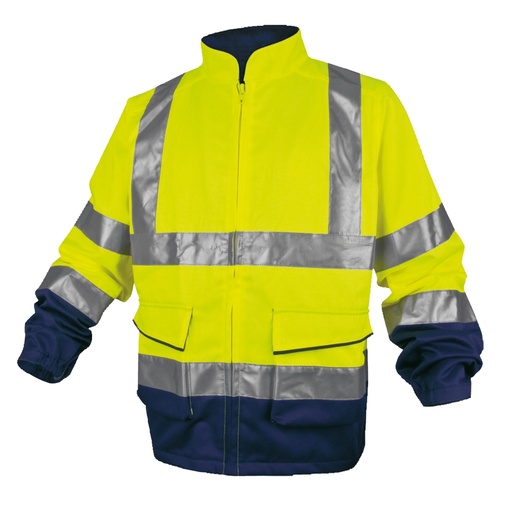 [D95835] Giacca PHVE2 panostyle Tg. L giallo fluo e blu