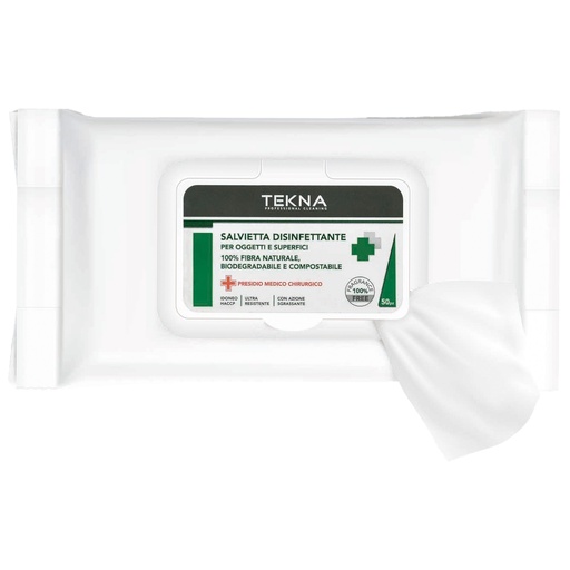 [D95919] Flow pack 50 salviette disinfettanti per superfici Tekna