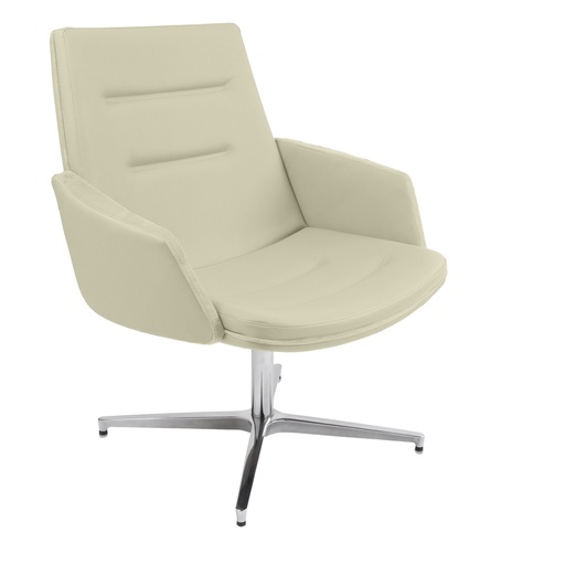 [D96079] Poltrona direzionale Master panna con braccioli inclusi