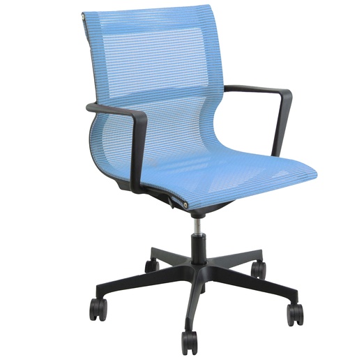 [D96098] Poltrona direzionale Tekno TKN blu con braccioli inclusi
