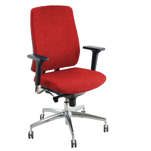 [D96142] Poltrona semidirezionale Absolute ASA rosso con braccioli regolabili