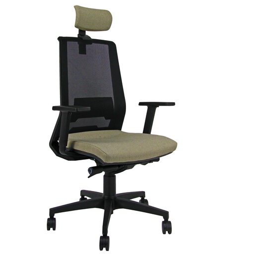 [D96156] Poltrona semidirezionale Light LLNPG verde bruciato c/bracc. regolabili+poggiat