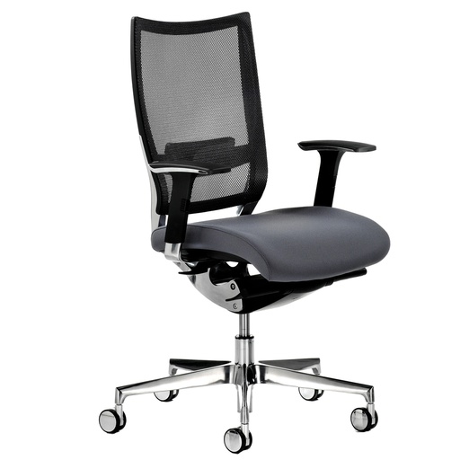 [D96162] Poltrona semidirezionale Elite concept COT nero con braccioli regolabili