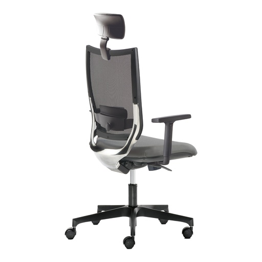 [D96165] Poltrona semidirezionale Elite concept COTPGE grigio c/ bracc regolab+poggiate